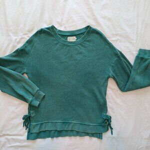 Saturday Sunday Waffle Knit Long Sleeve Top - Size M